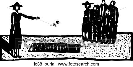 Burial View Large Clip Art Graphic Clipart - Burial. Fotosearch