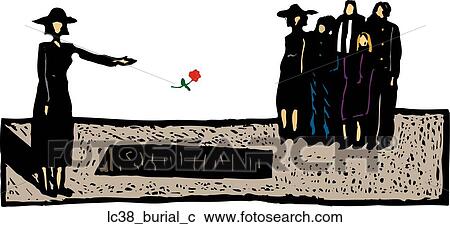 Burial View Large Clip Art Graphic Clipart - Burial. Fotosearch