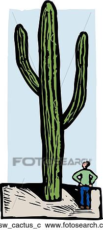 Clipart - cactus. Fotosearch