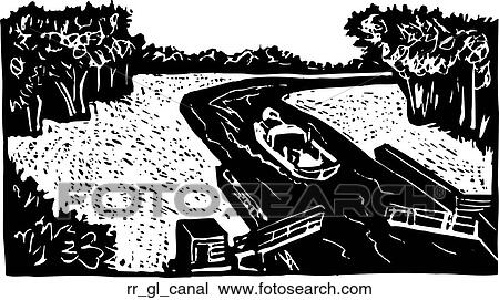 Clipart - canal. Fotosearch