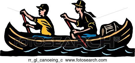 Clipart - canoeing. Fotosearch