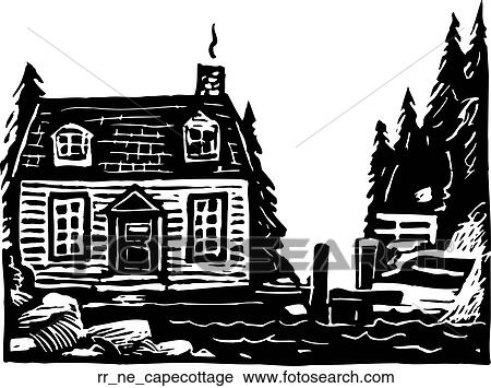Clipart - cape cottage. Fotosearch
