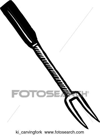 Carving Fork View Large Clip Art Graphic Clipart - Carving Fork. Fotosearch
