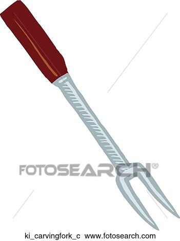 Carving Fork View Large Clip Art Graphic Clipart - Carving Fork. Fotosearch