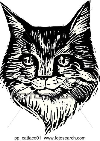 Cat Face 1 View Large Clip Art Graphic Clipart - Cat Face 1. Fotosearch