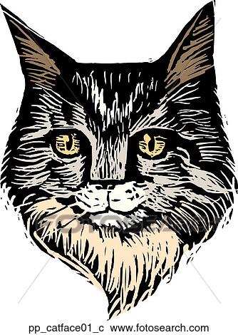 Clipart - Cat Face 1. Fotosearch