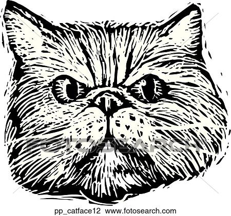 Clipart - Cat Face 12. Fotosearch