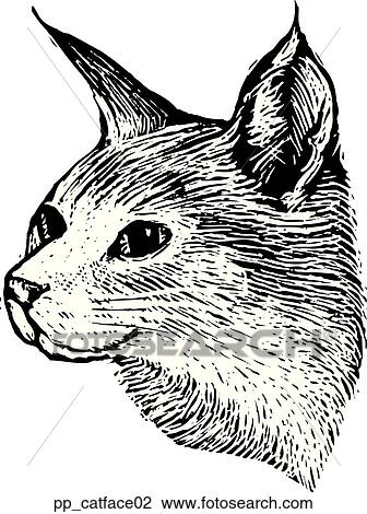 Cat Face 2 View Large Clip Art Graphic Clipart - Cat Face 2. Fotosearch