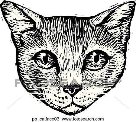 Cat Face 3 View Large Clip Art Graphic Clipart - Cat Face 3. Fotosearch