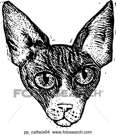 Cat Face 4 View Large Clip Art Graphic Clipart - Cat Face 4. Fotosearch