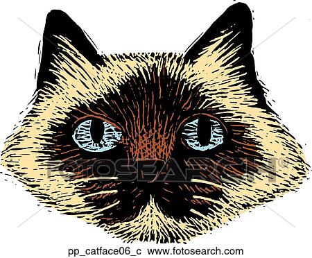Clipart - Cat Face 6. Fotosearch
