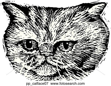 Cat Face 7 View Large Clip Art Graphic Clip Art - Cat Face 7. Fotosearch