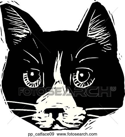 Cat Face 9 View Large Clip Art Graphic Clip Art - Cat Face 9. Fotosearch