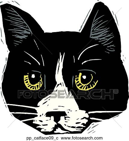 Cat Face 9 View Large Clip Art Graphic Clipart - Cat Face 9. Fotosearch