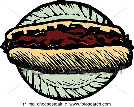 cheese steak View Large Clip Art Graphic Clipart - cheese steak. Fotosearch