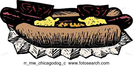 Clipart - chicago dog. Fotosearch