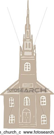 church View Large Clip Art Graphic Clipart - church. Fotosearch