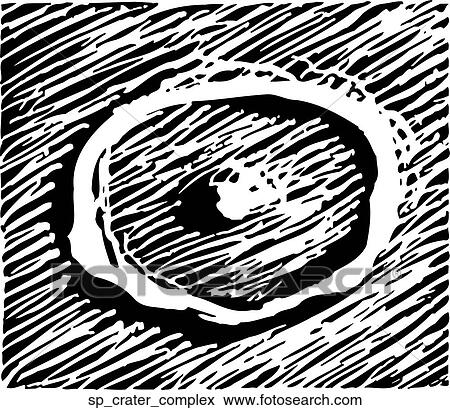 Complex Crater View Large Clip Art Graphic Clip Art - Complex Crater. Fotosearch