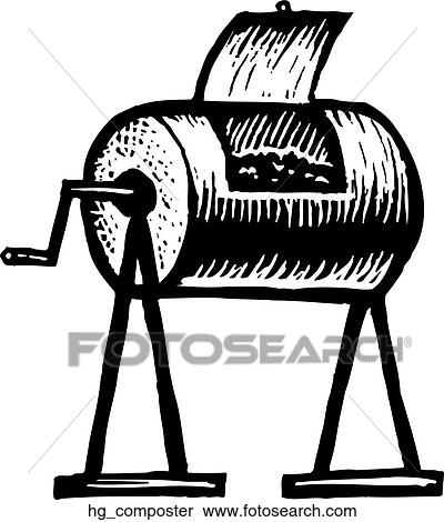 Composter View Large Clip Art Graphic Clipart - Composter. Fotosearch