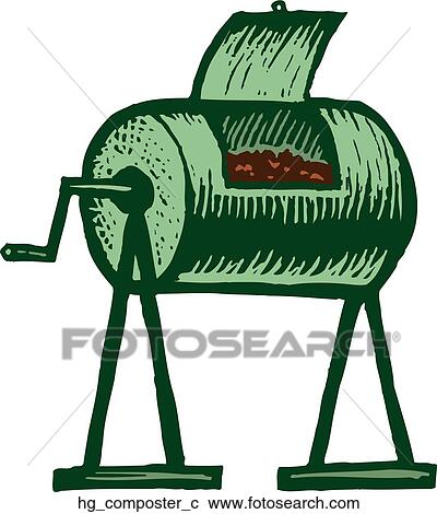 Composter View Large Clip Art Graphic Clipart - Composter. Fotosearch