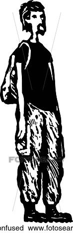 Clipart - Confused Teen. Fotosearch