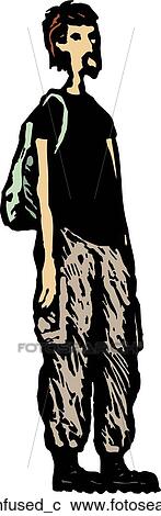 Clipart - Confused Teen. Fotosearch
