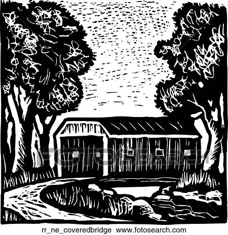 covered bridge View Large Clip Art Graphic Clipart - covered bridge. Fotosearch