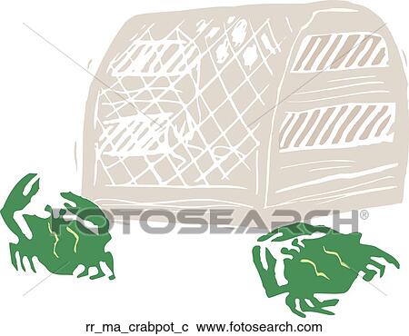 Clipart - crab pot. Fotosearch