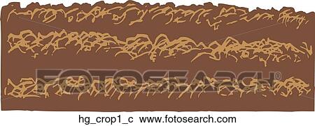 Clipart - Crop 1 - Furrows. Fotosearch