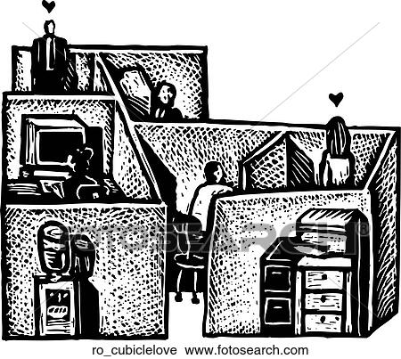 Clipart - Cubicle Love. Fotosearch