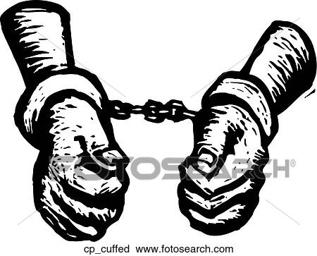 Clipart - cuffed. Fotosearch