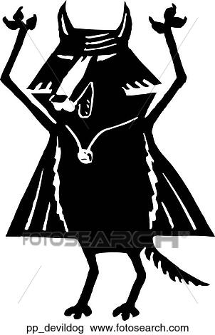 Clipart - Devil Dog. Fotosearch
