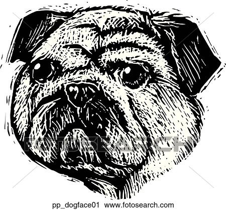 Dog Face 1 View Large Clip Art Graphic Clipart - Dog Face 1. Fotosearch