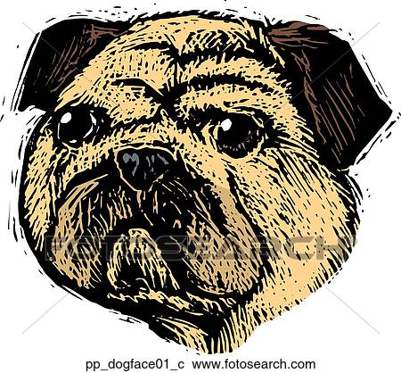 Dog Face 1 View Large Clip Art Graphic Clipart - Dog Face 1. Fotosearch