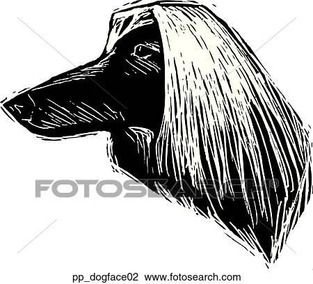 Dog Face 2 View Large Clip Art Graphic Clipart - Dog Face 2. Fotosearch