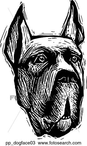 Dog Face 3 View Large Clip Art Graphic Clipart - Dog Face 3. Fotosearch