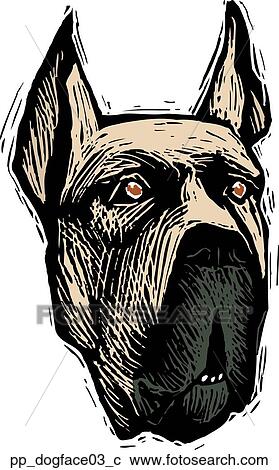Dog Face 3 View Large Clip Art Graphic Clipart - Dog Face 3. Fotosearch