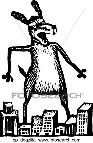 Clipart - Dogzilla. Fotosearch