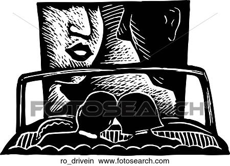 Clipart - Drive-In. Fotosearch