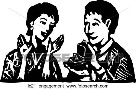 Engagement View Large Clip Art Graphic Clip Art - Engagement. Fotosearch