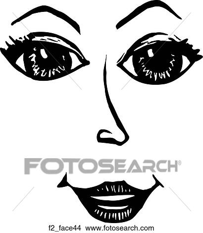Clipart - face 44. Fotosearch
