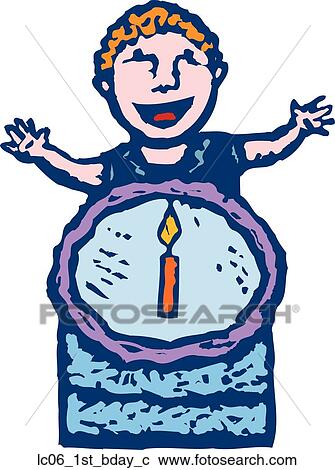 Clipart - First Birthday. Fotosearch