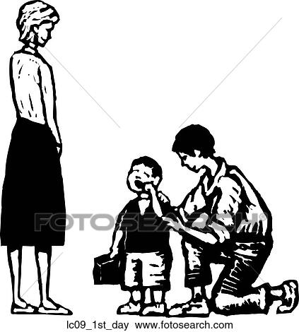 Clip Art - First Day. Fotosearch