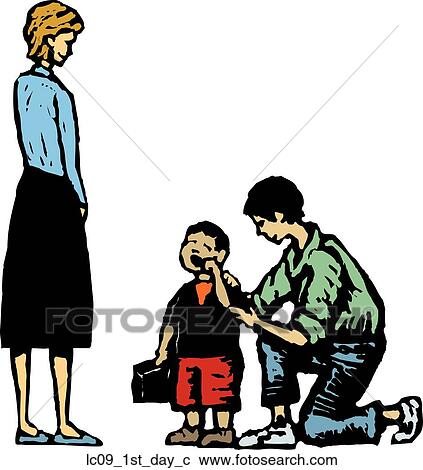 Clipart - First Day. Fotosearch