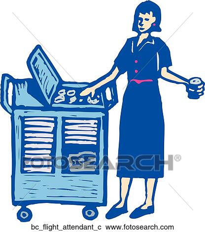 Clipart - Flight Attendant. Fotosearch