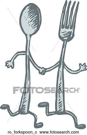 Clipart - Fork and the Spoon. Fotosearch
