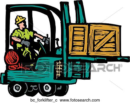 Clipart - Forklift Operator. Fotosearch