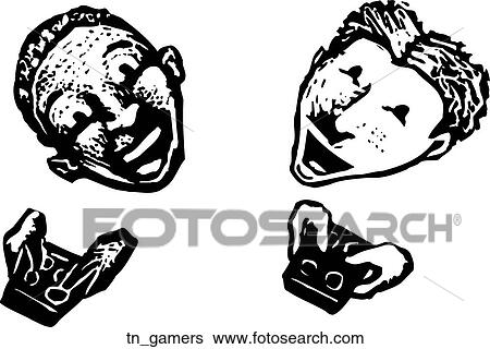 Gamers View Large Clip Art Graphic Clip Art - Gamers. Fotosearch