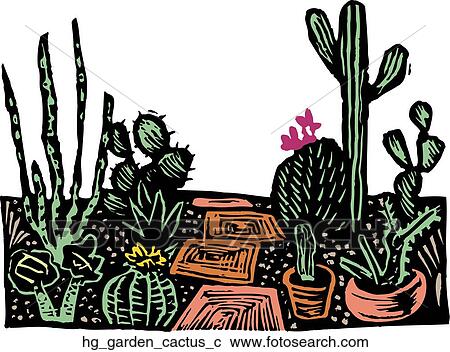 Garden - Cactus View Large Clip Art Graphic Clipart - Garden - Cactus. Fotosearch