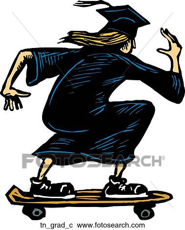 Grad View Large Clip Art Graphic Clipart - Grad. Fotosearch